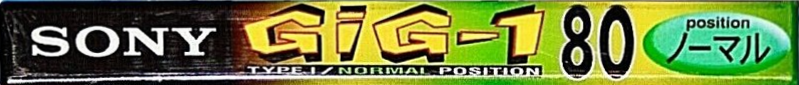 Compact Cassette Sony GIG-1 80 "C-80GIG1" Type I Normal 1995 Japan
