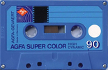 Compact Cassette AGFA SUPER COLOR 90 Type I Normal 1975 Europe