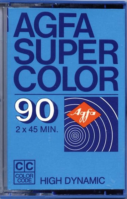 Compact Cassette AGFA SUPER COLOR 90 Type I Normal 1975 Europe