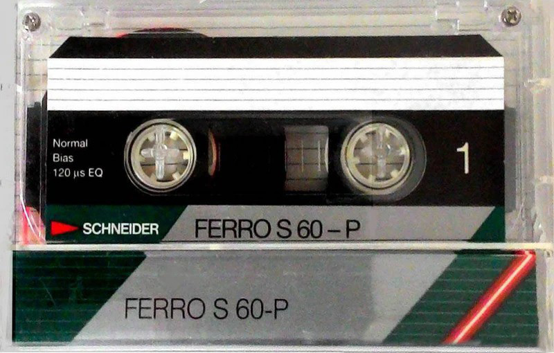 Compact Cassette Schneider Ferro S 60 Type I Normal 1986 Europe