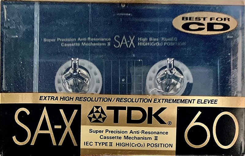 Compact Cassette TDK SA-X 60 Type II Chrome 1989 North America
