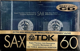 Compact Cassette TDK SA-X 60 Type II Chrome 1989 North America