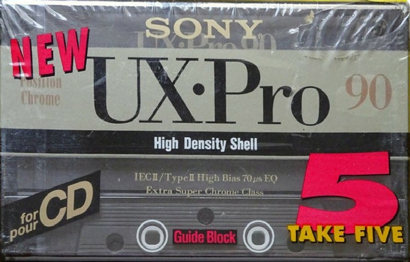 5 pack Sony UX-Pro 90 Type II Chrome 1992 Europe