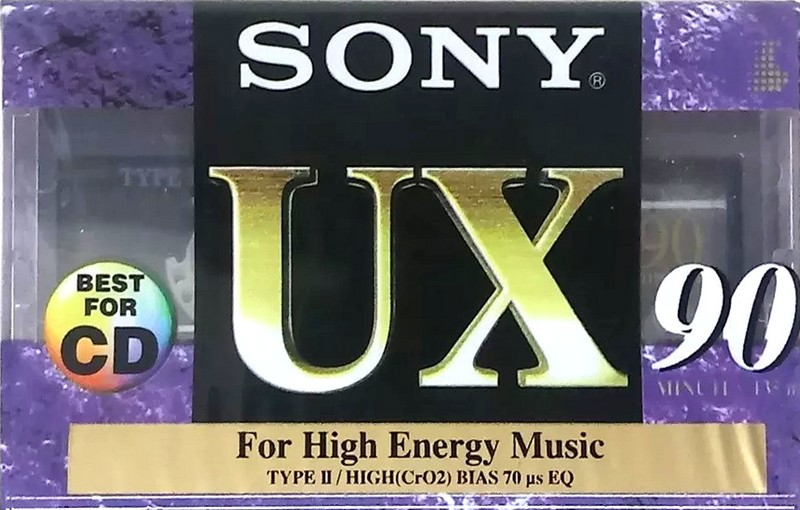 Compact Cassette Sony UX 90 Type II Chrome 1995 North America