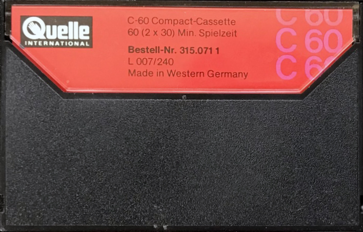 Compact Cassette Universum 60 Type I Normal 1979 Europe