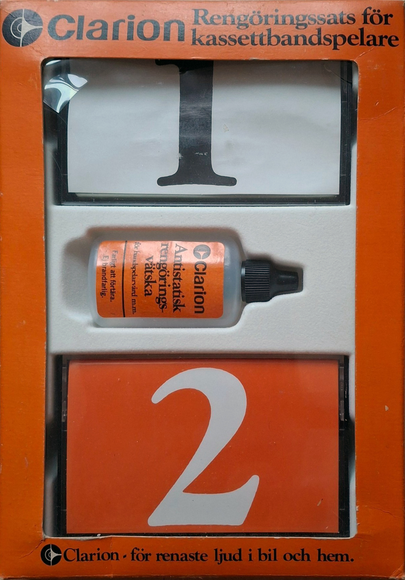 Compact Cassette Clarion Cleaning Cassette Sweden