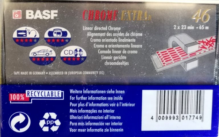 Compact Cassette BASF Chrome Extra II 46 Type II Chrome 1993 Europe