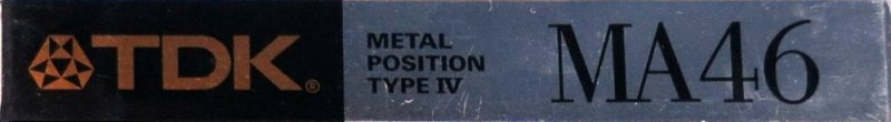 Compact Cassette TDK MA 46 "MA-46M" Type IV Metal 1990 Japan