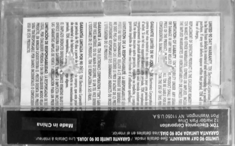 Compact Cassette TDK "Dry type" Cleaning Cassette Latin America