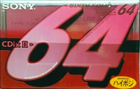 Compact Cassette Sony CDix II 64 "C-64CDX2E" Type II Chrome 1997 Japan