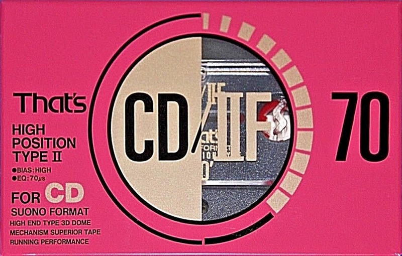 Compact Cassette Thats CD-IIF 70 Type II Chrome 1991 Japan