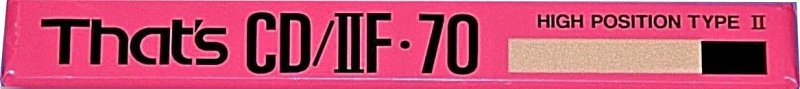 Compact Cassette Thats CD-IIF 70 Type II Chrome 1991 Japan