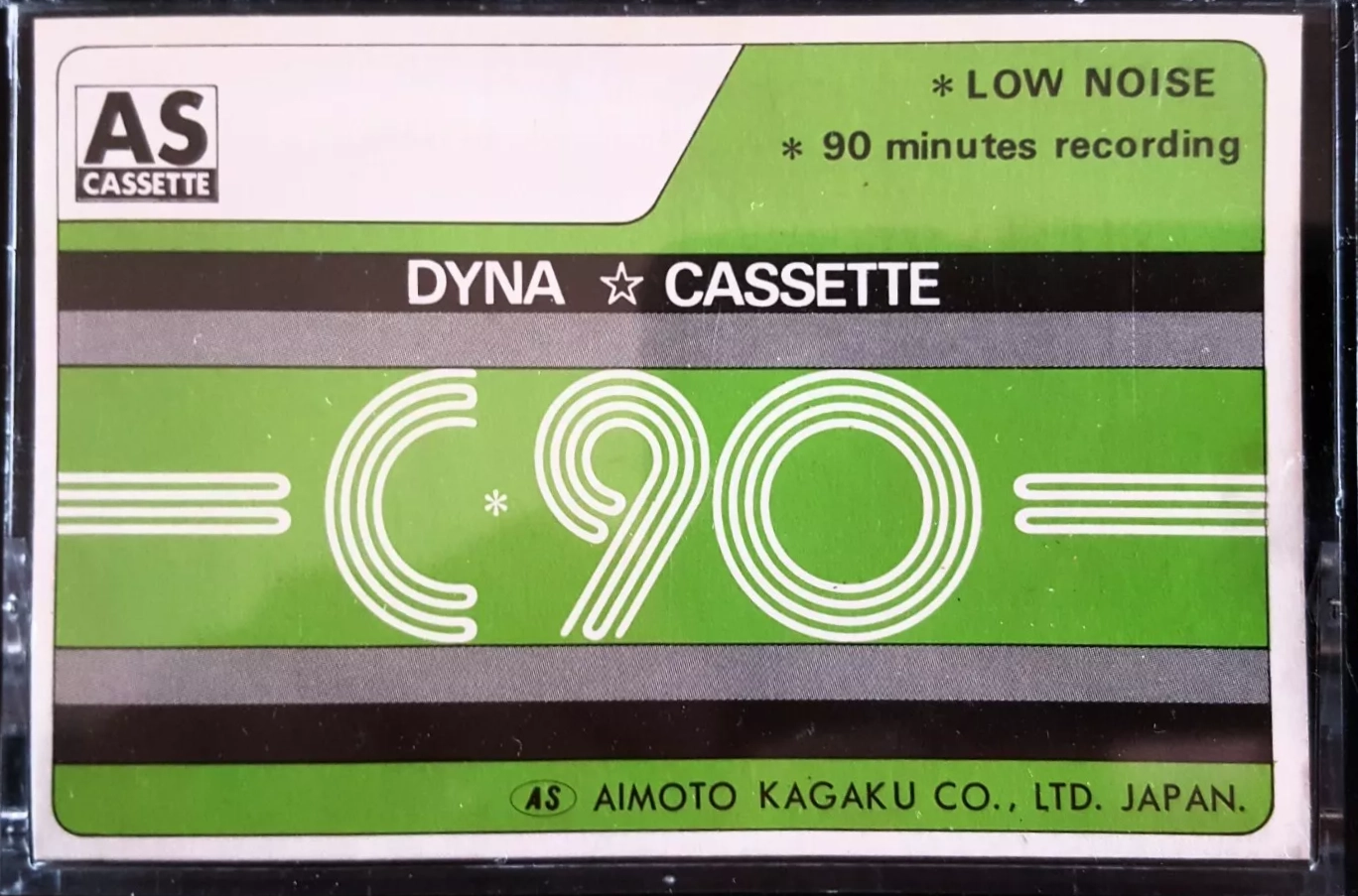 Compact Cassette AS cassette 90 "Dyna" Type I Normal 1982 Japan