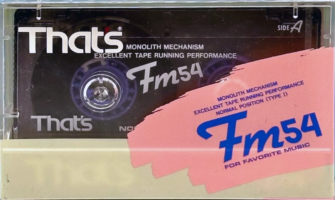 Compact Cassette Thats FM 54 Type I Normal 1987 Japan