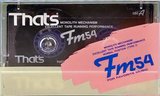 Compact Cassette Thats FM 54 Type I Normal 1987 Japan