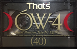 Compact Cassette Thats OW-4 40 Type IV Metal 1990 Japan