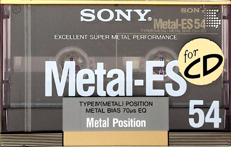Compact Cassette Sony Metal-ES 54 Type IV Metal 1988 Japan