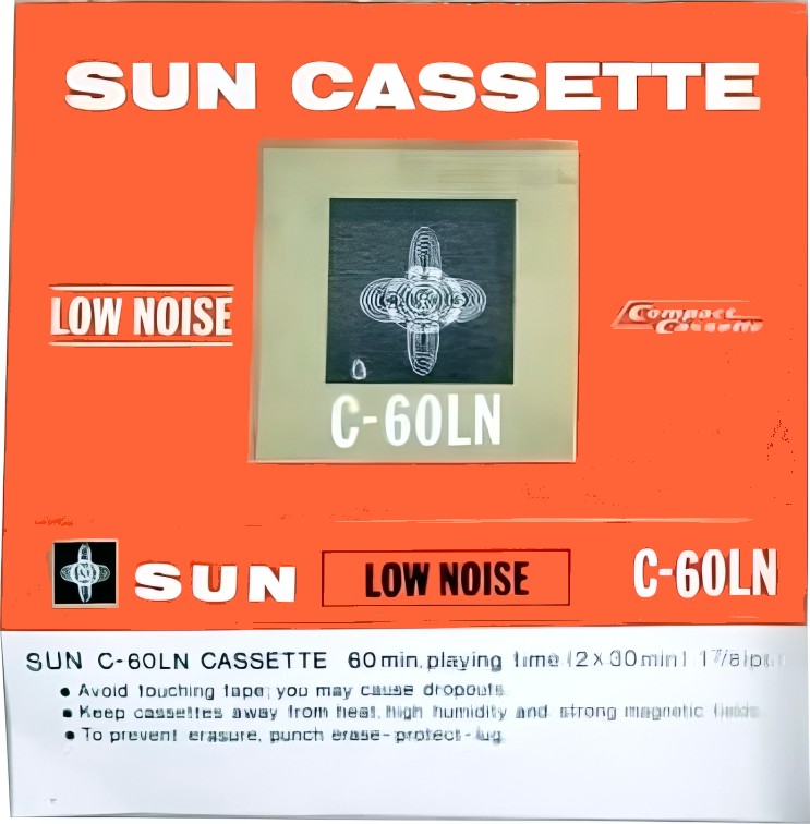 Compact Cassette Sun LN 60 Type I Normal 1972 Hong Kong
