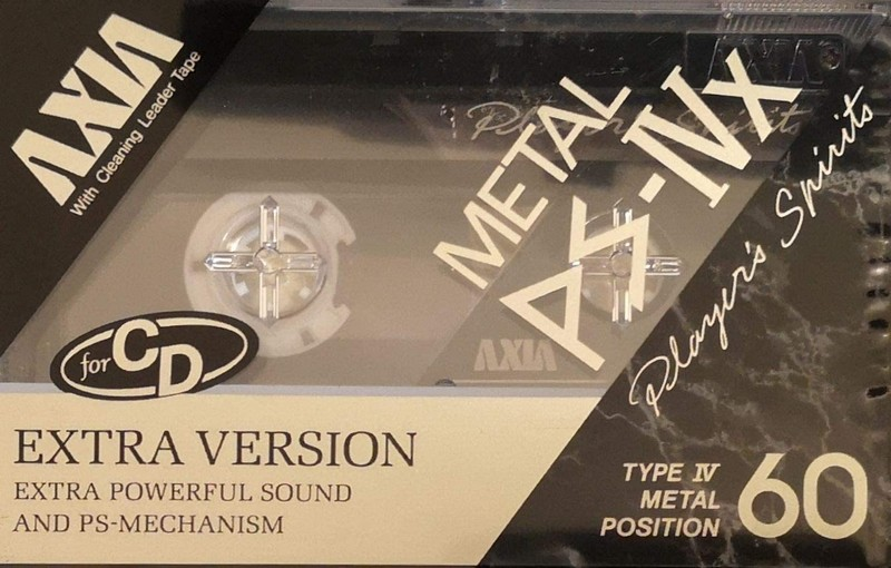 Compact Cassette AXIA PS-IVx 60 "PS-4x 60" Type IV Metal 1989 Japan