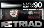 Compact Cassette Triad EM-X 90 Type II Chrome 1986 North America