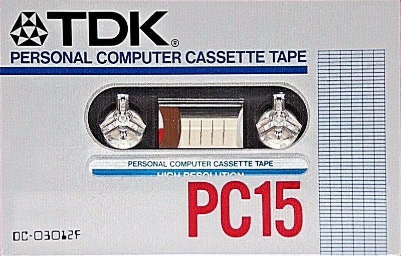 Compact Cassette TDK 15 "PC15" Computer Cassette 1983 USA