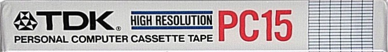 Compact Cassette TDK 15 "PC15" Computer Cassette 1983 USA