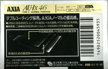 Compact Cassette AXIA AU-Ix 46 "AU-1X 46" Type I Normal 1991 Japan