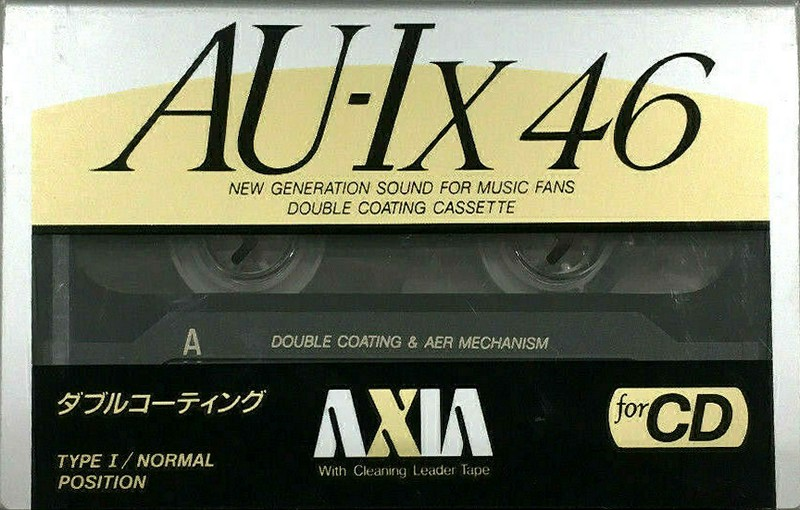 Compact Cassette AXIA AU-Ix 46 "AU-1X 46" Type I Normal 1991 Japan