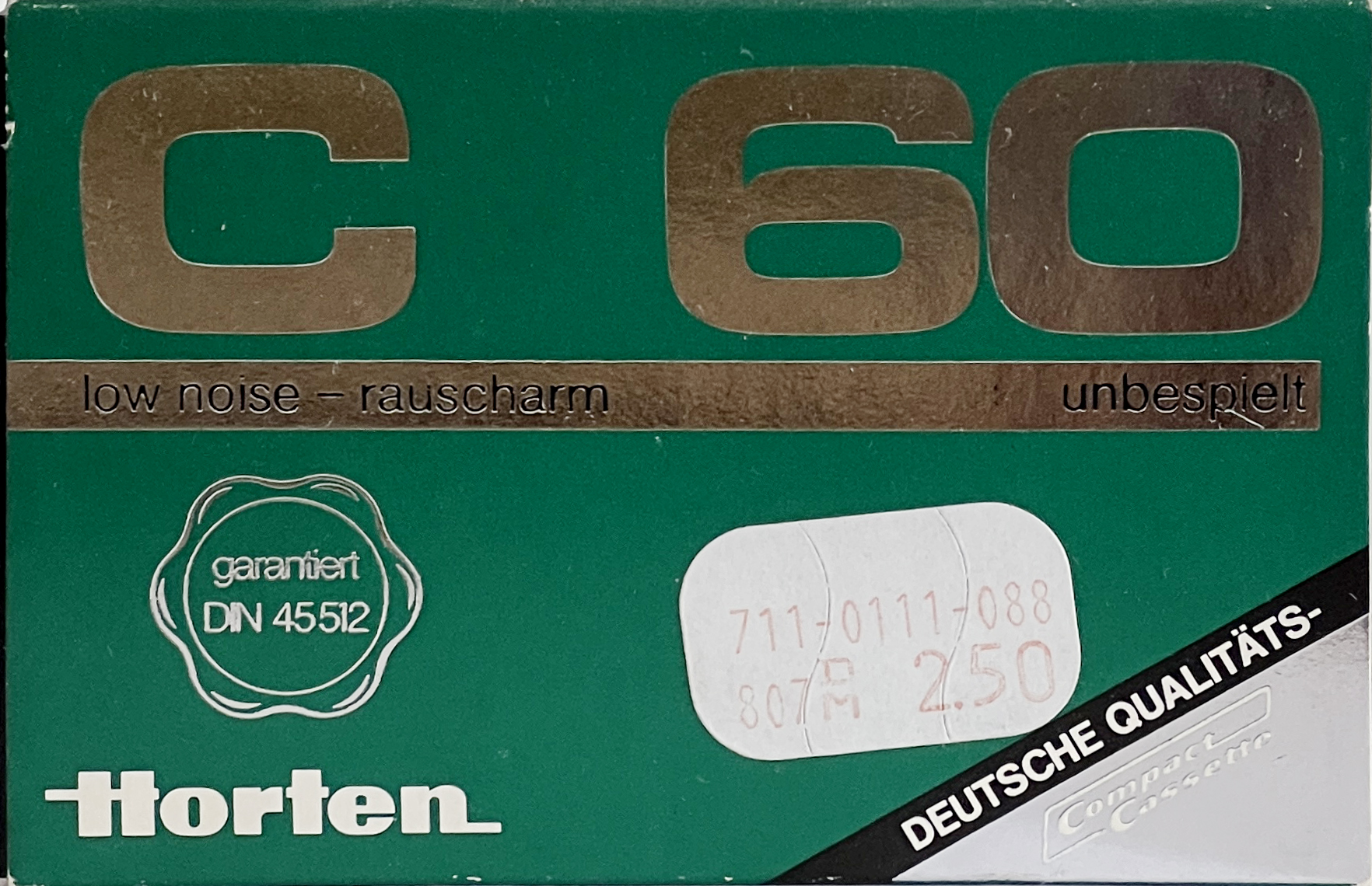 Compact Cassette Horten 60 Type I Normal 1977 Germany