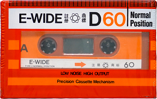 Compact Cassette E-Wide D 60 Type I Normal 1988 Hong Kong