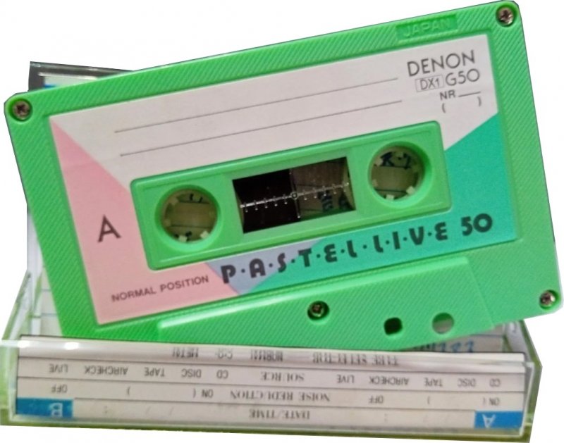 Compact Cassette Denon DX1 50 "Pastel Live G50" Type I Normal 1984 Japan