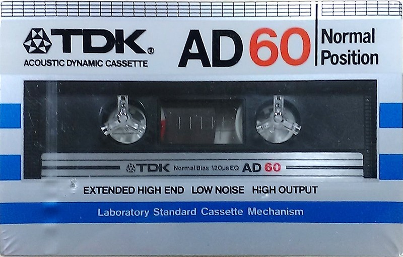 Compact Cassette TDK AD 60 Type I Normal 1982 USA