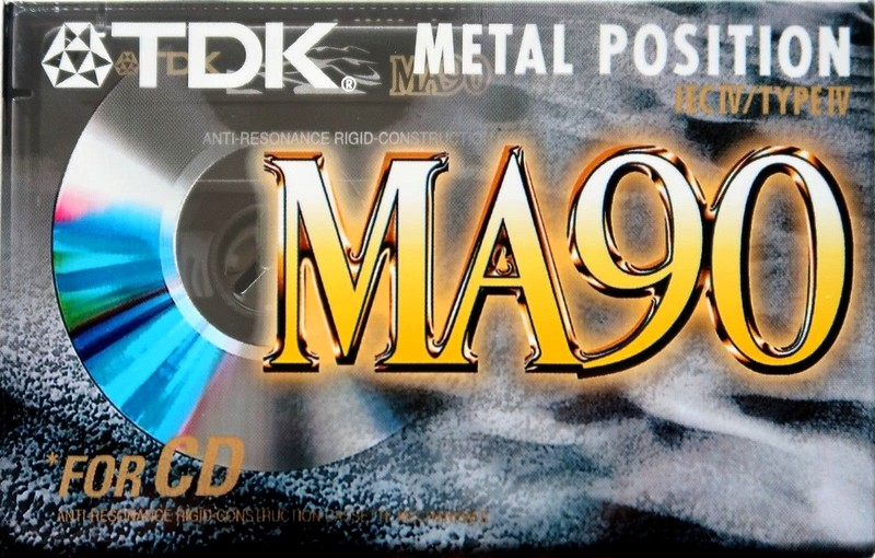 Compact Cassette TDK MA 90 "MA-90" Type IV Metal 1997 Europe