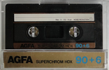 Compact Cassette AGFA Superchrom HDX 90+6 Type II Chrome 1985 Europe