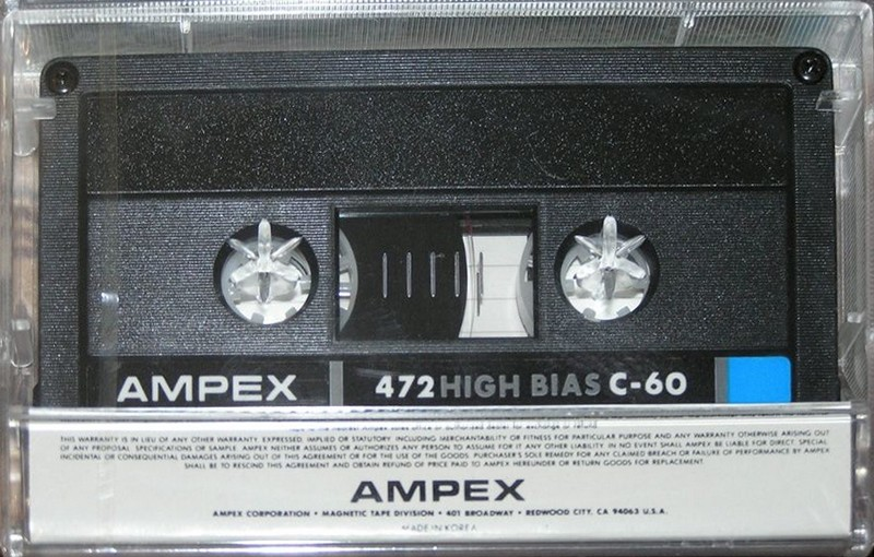 Compact Cassette Ampex 472 60 Type II Chrome 1985 USA