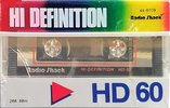 Compact Cassette Radio Shack HD 60 Type I Normal Canada