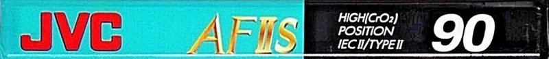 Compact Cassette JVC AFIIs 90 "AF2-S90B" Type II Chrome 1992 North America