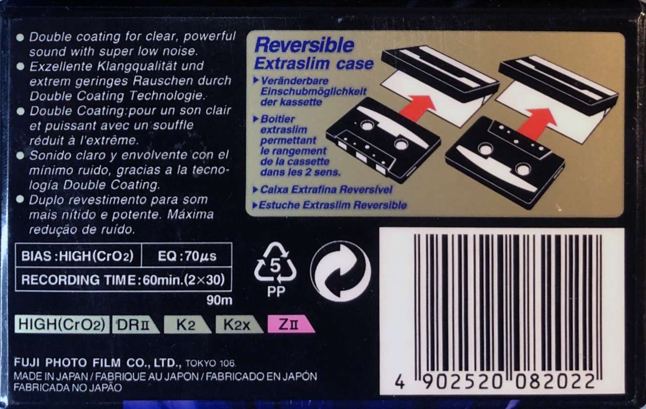 Compact Cassette Fuji Z II 60 Type II Chrome 1996 Europe