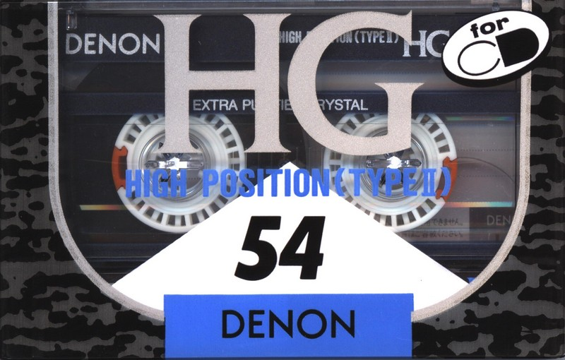 Compact Cassette Denon HG 54 Type II Chrome 1990 Japan