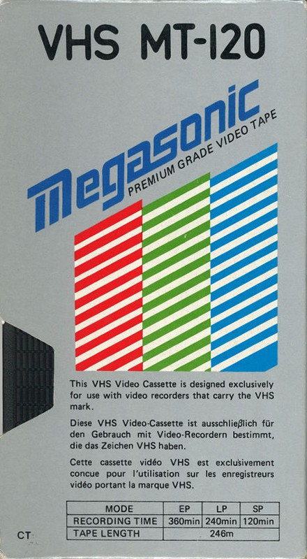 VHS, Video Home System Megasonic 120 "VHS MT-120" Type I Normal 1985 Europe