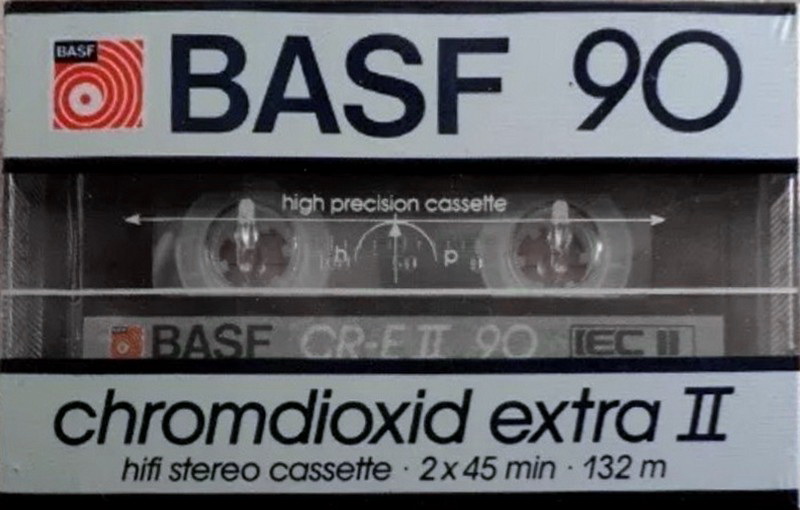 Compact Cassette BASF Chromdioxid Extra II 90 "CR-E II" Type II Chrome 1985 Brazil