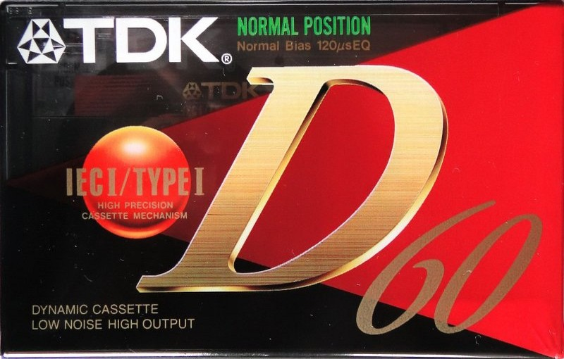Compact Cassette TDK D 60 "D-60EA" Type I Normal 1995 Europe