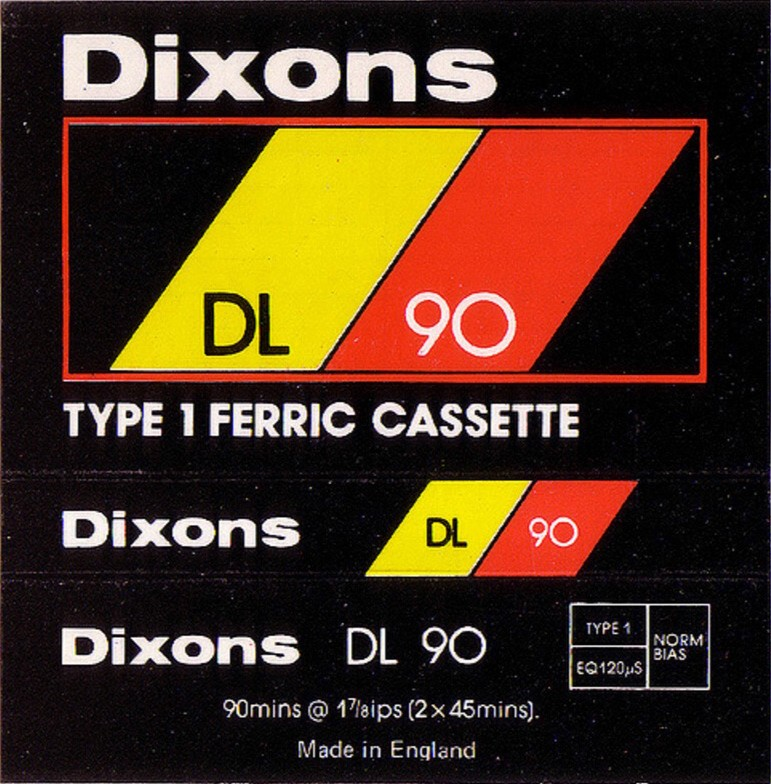 Compact Cassette Dixons DL 90 Type I Normal 1979 UK