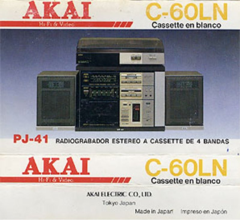 Compact Cassette Akai LN 60 "PJ-41" Type I Normal Brazil