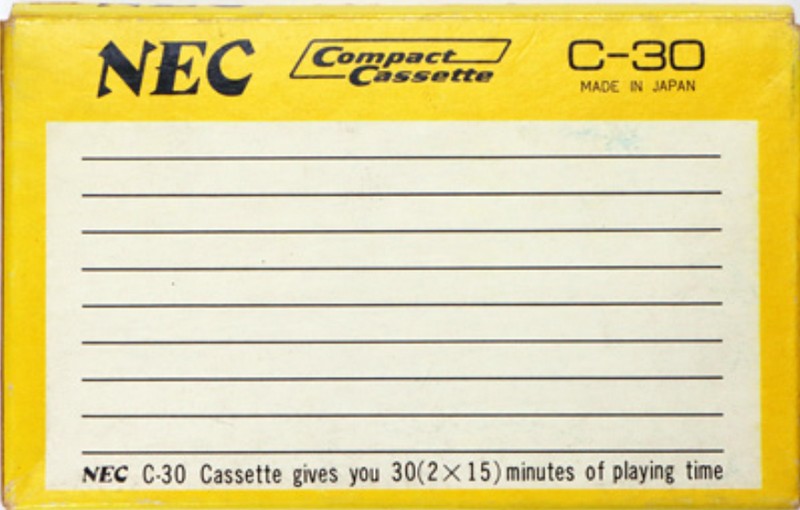 Compact Cassette NEC 30 Type I Normal 1972 Europe