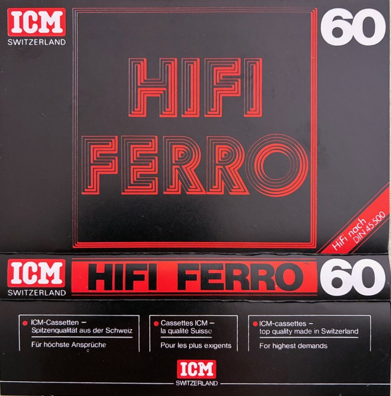 Compact Cassette ICM HIFI Ferro 60 Type I Normal 1978 Europe