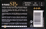 Compact Cassette RAKS SP 2s 46 Type II Chrome 1998 Europe