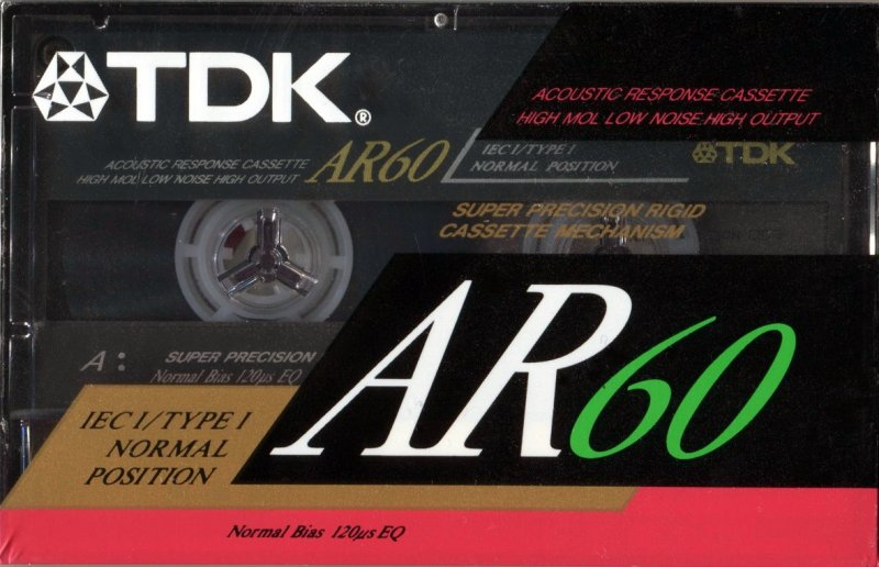 Compact Cassette TDK AR 60 "AR-60ES" Type I Normal 1990 Europe