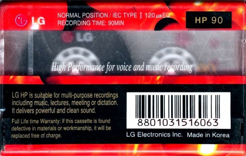 Compact Cassette LG HP 90 Type I Normal 2003 USA