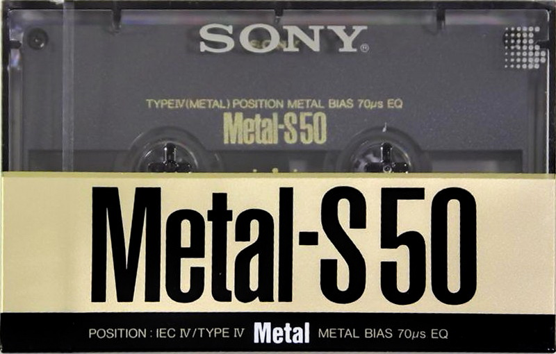 Compact Cassette Sony Metal-S 50 "MTL-50B" Type IV Metal 1989 Europe